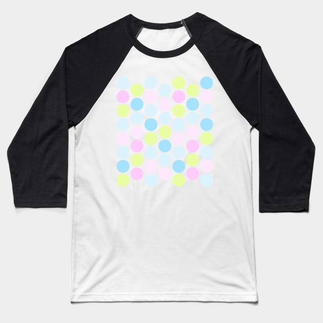 Polka Dots Baseball T-Shirt by ZenDreams